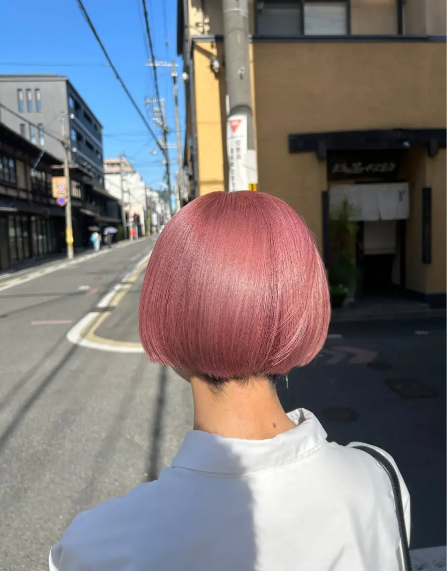 ショート カラー ピンクカラー 京都/カラー/松野 翔のヘアスタイル