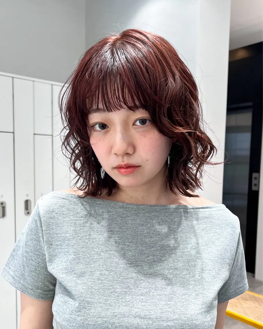 ショート ボブ カット パーマ 髪質改善カラー Unami 太田英寿のヘアスタイル