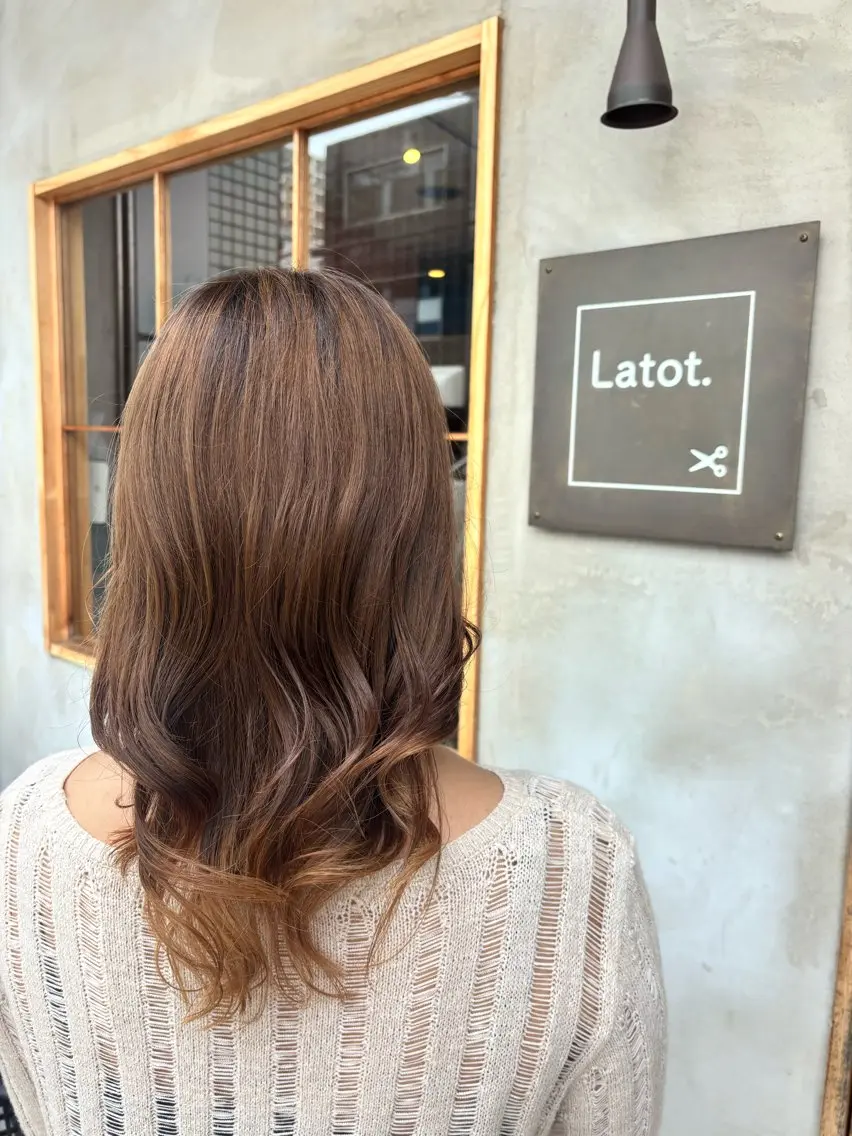 セミロング カラー MiLbyLatot ruriko🌈のヘアスタイル