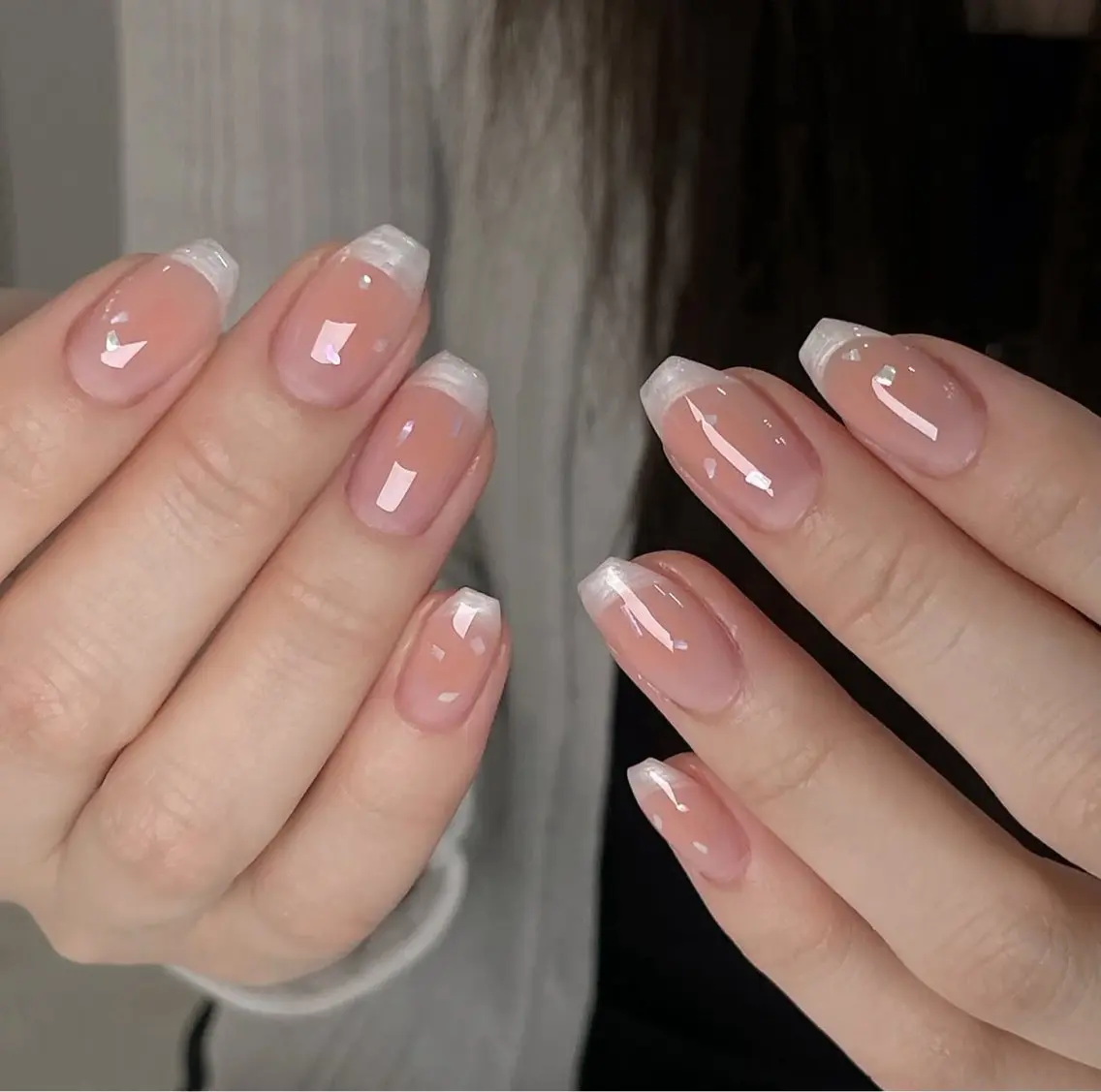 ネイル ハンドネイル 🎀PG🩵 ネイルサロンのネイルデザイン