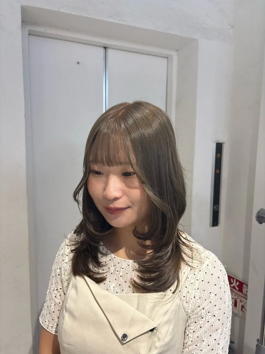 カラー カット ヘアカラー aino⟡.·透明感 ガーリーヘア🩰🪄のマツエク・マツパデザイン
