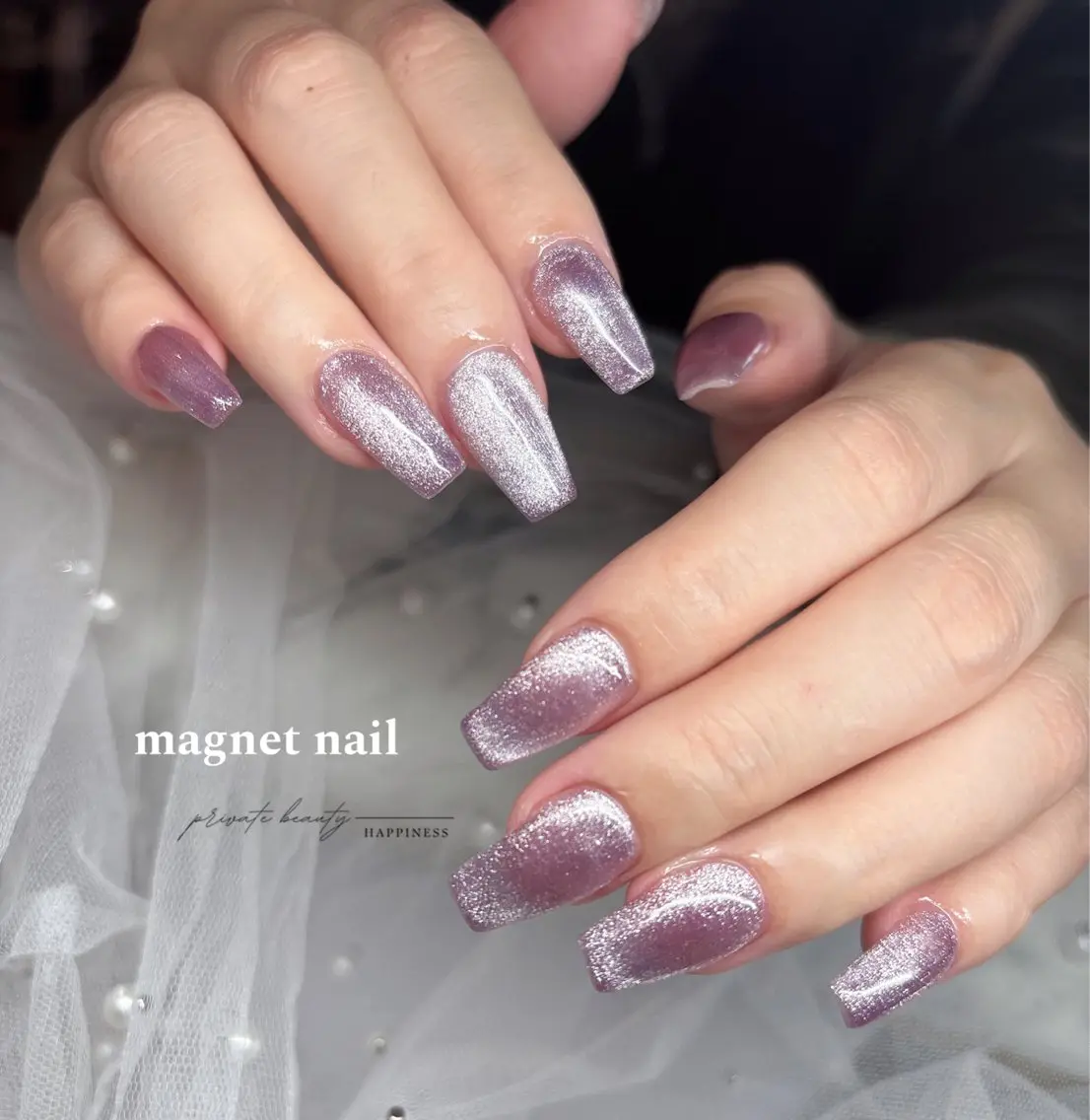 ネイル 韓国ネイル ラメ(グリッター) ワンホンネイル ハンドネイル happiness nailのネイルデザイン