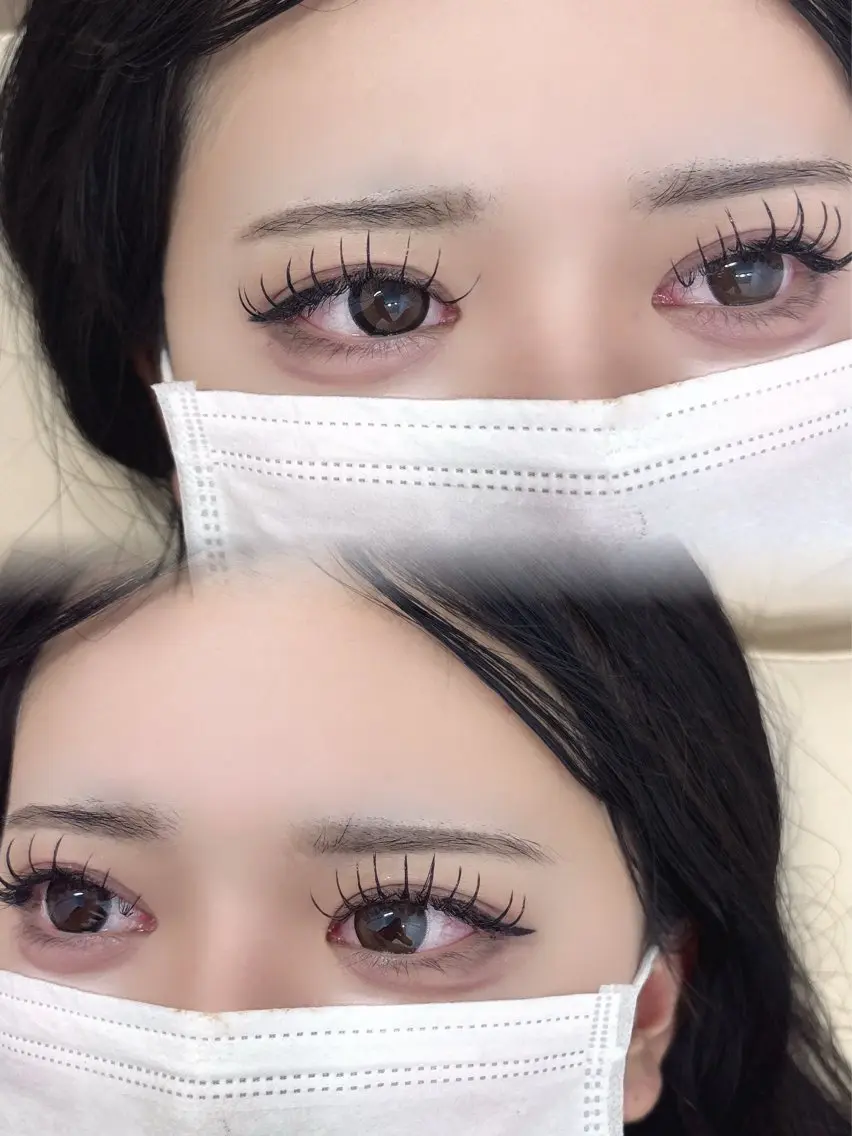 フラットラッシュ80本/束感仕上げ💜/オフ・付け足し🙆🏻♀️の写真
