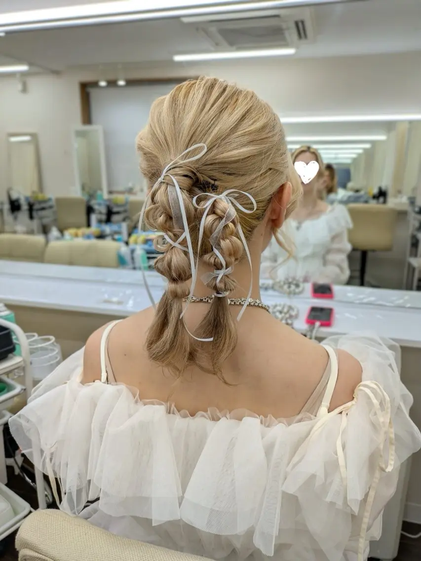 セミロング ヘアセット YUMEYAKATA 五条店のヘアスタイル