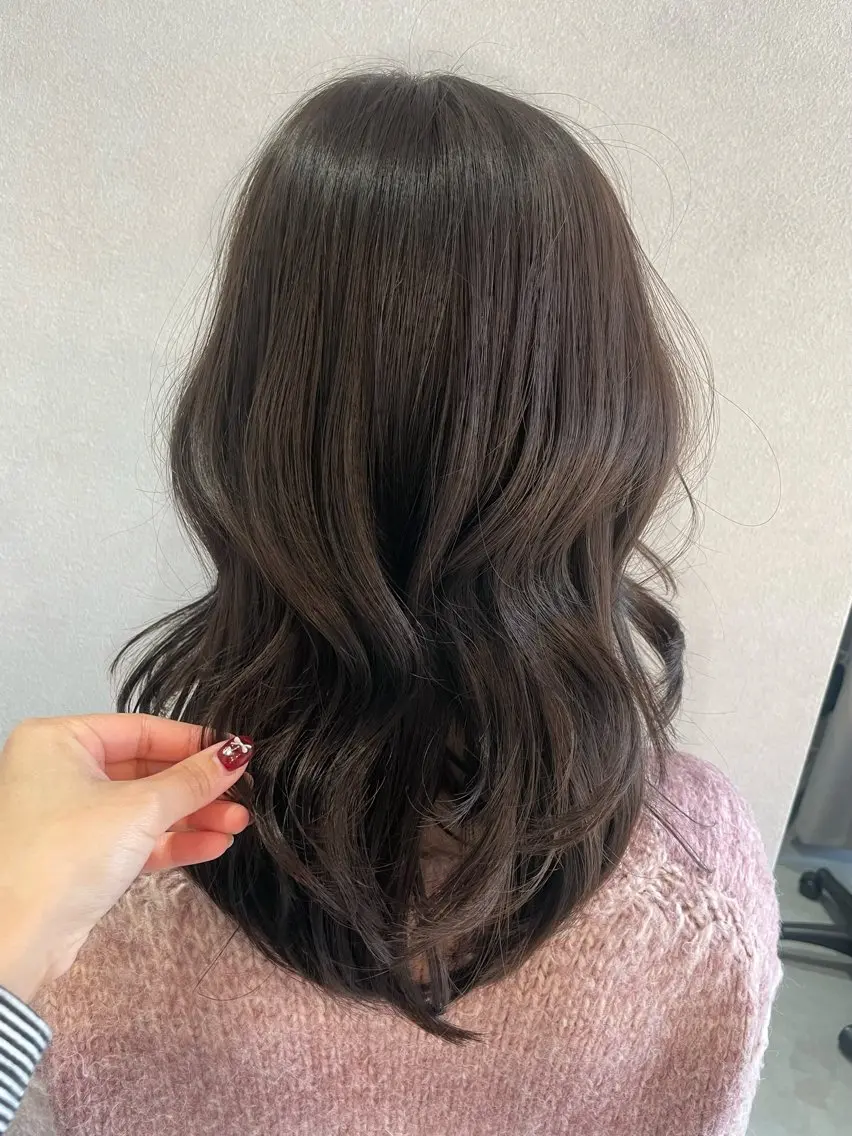 セミロング カット ヘアカラー トリートメント 似合わせカット/ 顔周りカット/まりなのヘアスタイル