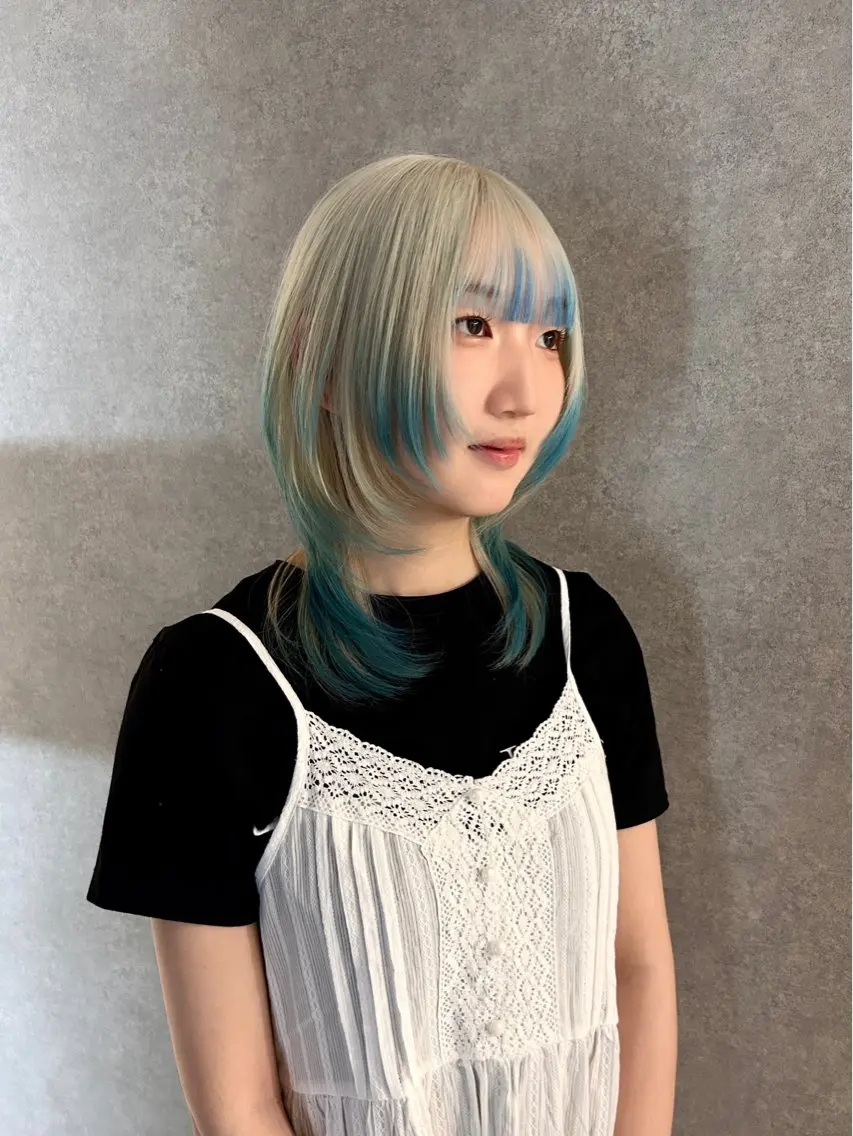 ミディアム カラー カット ヘアカラー トリートメント ウルフ/レイヤー /suzuhaのヘアスタイル