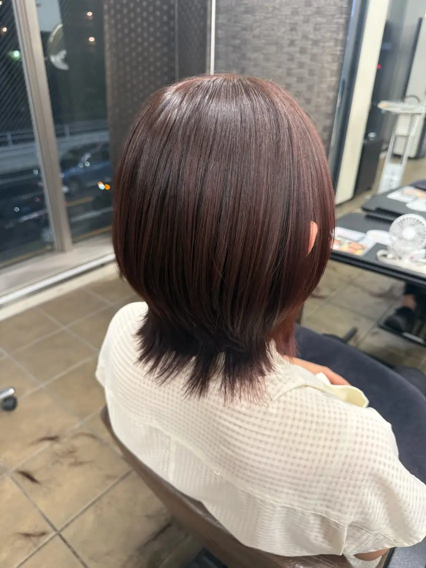 ミディアム カラー ヘアカラー 松本 仁美のヘアスタイル