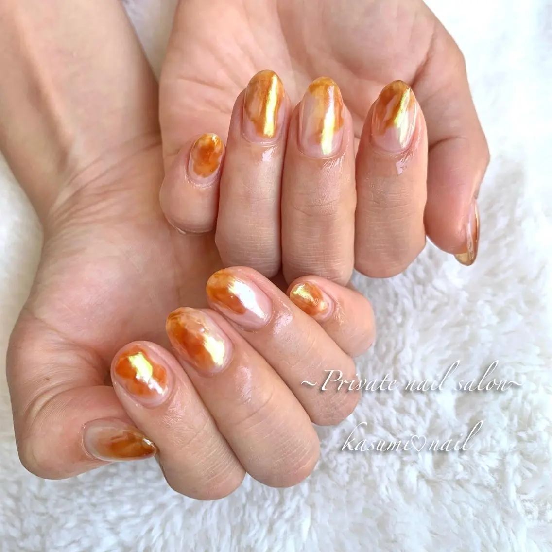 ネイル アートネイル ラメ(グリッター) マグネットネイル ミラーネイル 持ち込み KASUMI♡ Nailのネイルデザイン