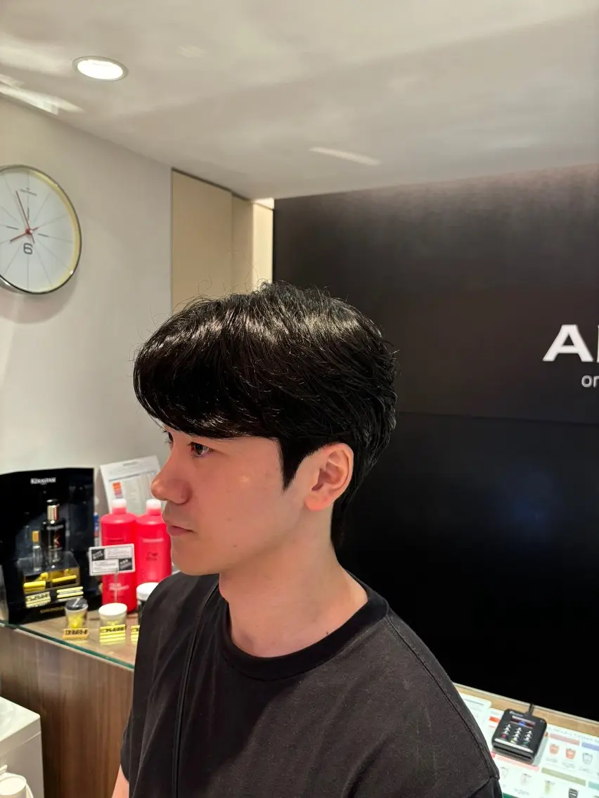 ショート パーマ メンズ カット パーマ カルマパーマ韓国ヘア shiryuのヘアスタイル