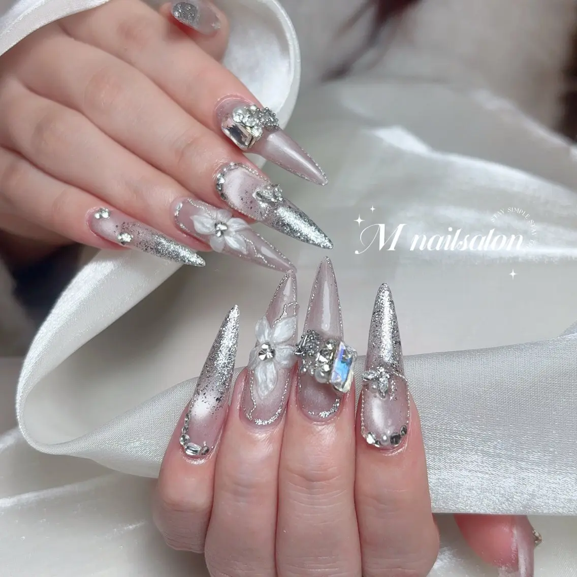 ネイル ハンドネイル M🌷nail 長さだし専門店のネイルデザイン