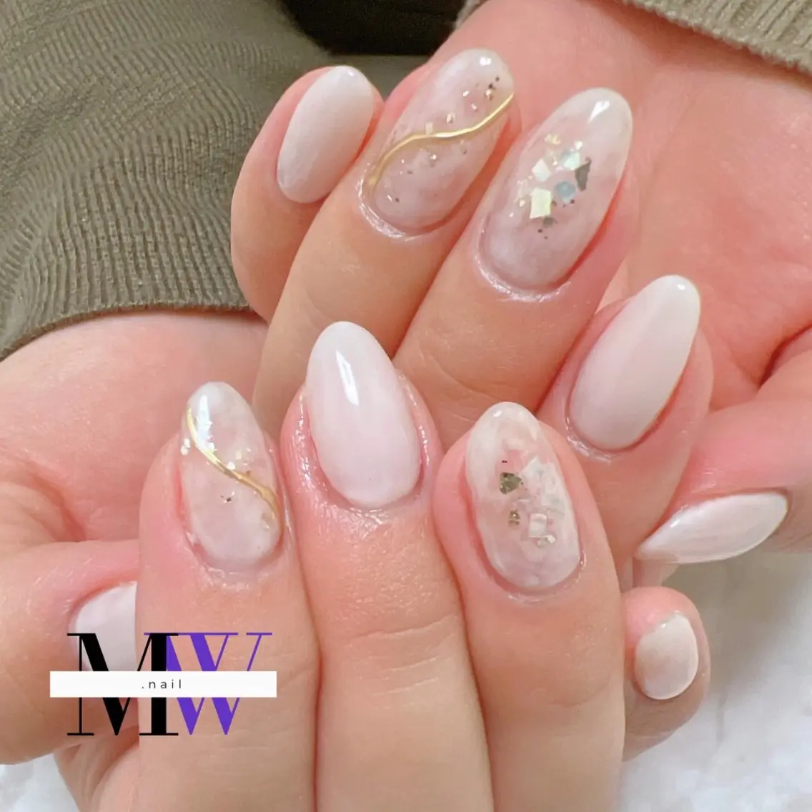 ネイル アートネイル ニュアンスネイル ハンドネイル MW .nailのネイルデザイン