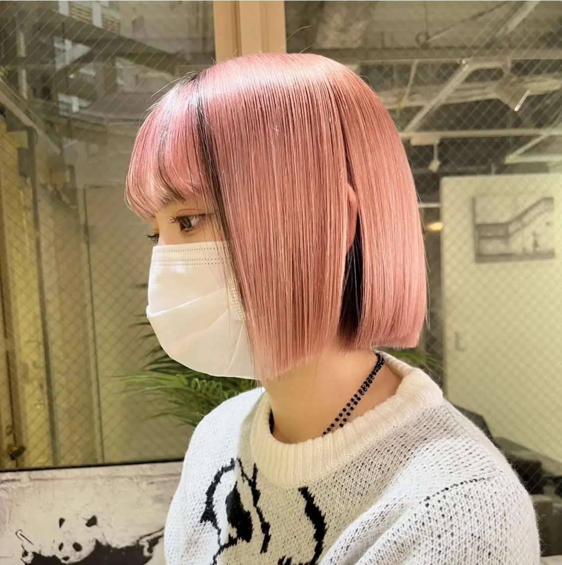 カラー カット ヘアカラー トリートメント レン🎨ハイトーン× エクステ🎨渋谷のヘアスタイル