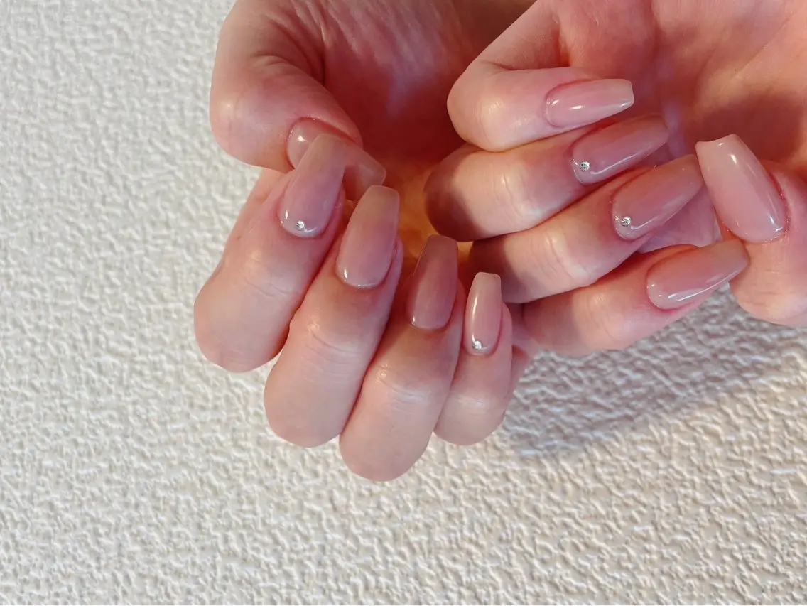 ネイル ジェルネイル 韓国ネイル メンズネイル ワンカラーネイル パラジェル kiki nail たまプラーザのネイルデザイン