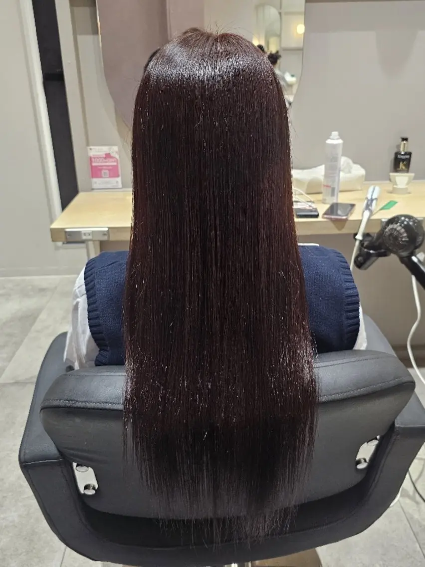 カラー ロング レッドカラー 🍀☘️阿部 誉叶☘️🍀のヘアスタイル