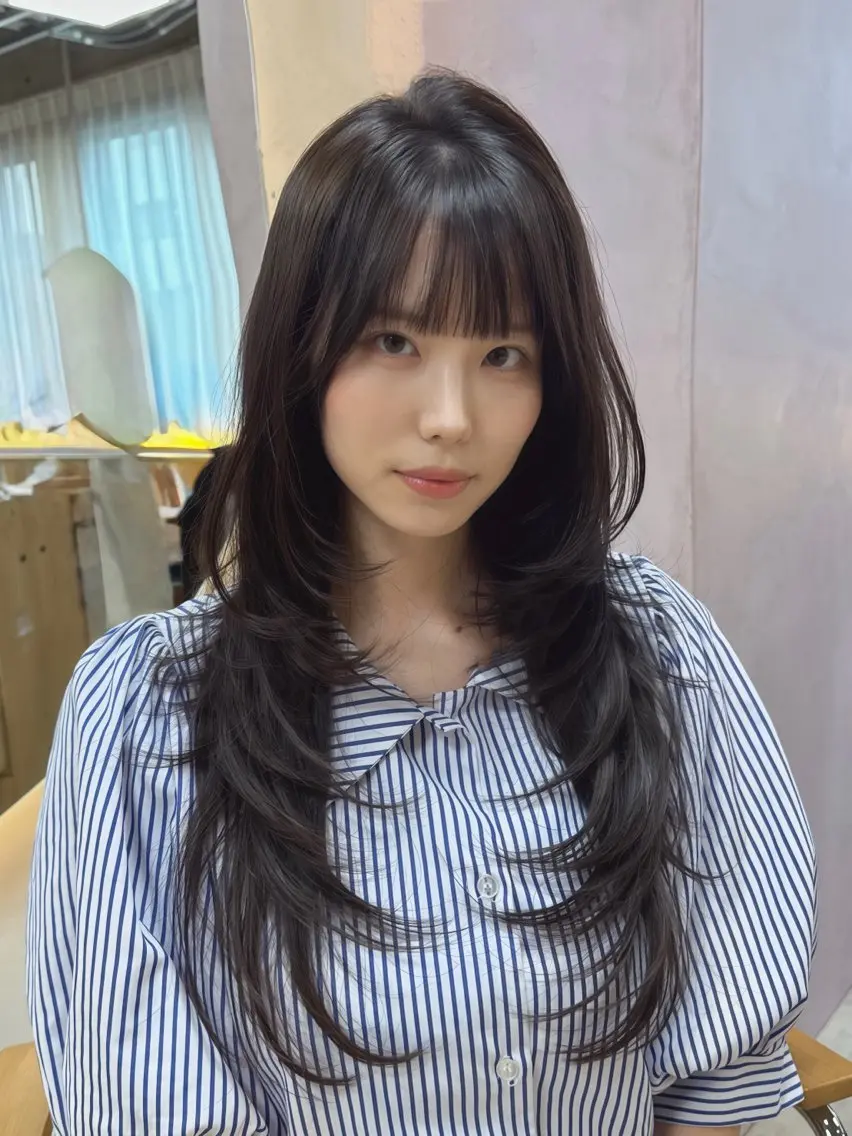 ロング カット ヘアカラー トリートメント トレンド韓国レイヤー 🇰🇷のんのヘアスタイル