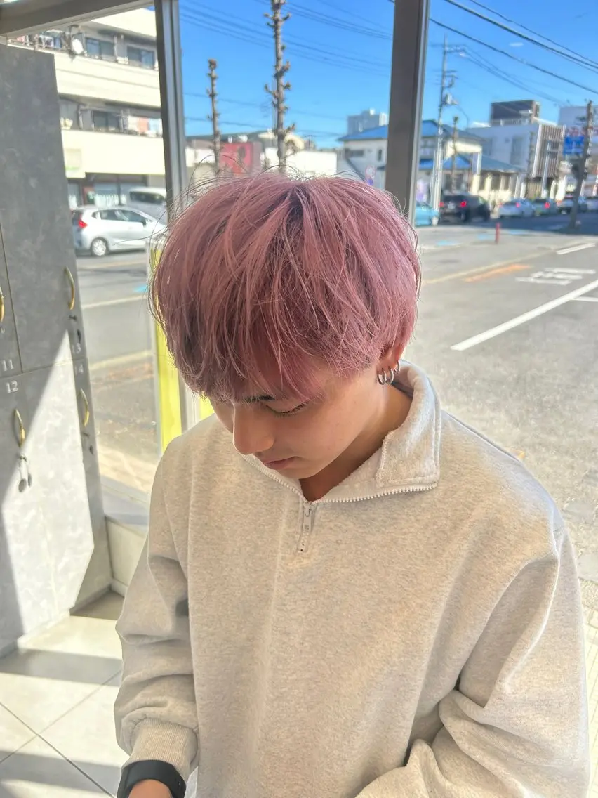 カラー メンズ カット ヘッドスパ 根本 美咲のヘアスタイル