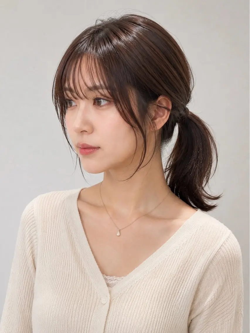 ミディアム カラー ミディアムレイヤー レイヤーカット カット ヘアカラー トリートメント 池袋/小顔レイヤー/ 顔まわり/taigaのヘアスタイル