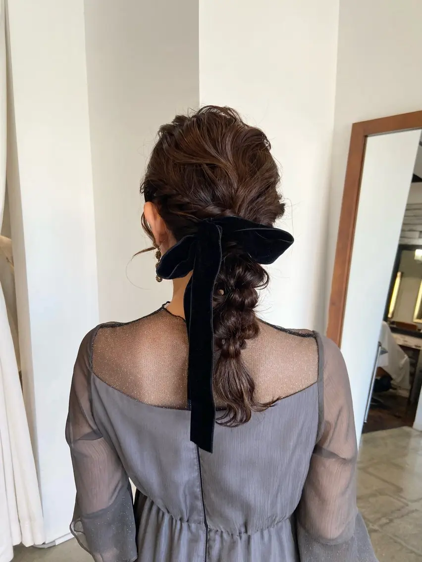 ヘアアレンジ まつ あみのヘアスタイル