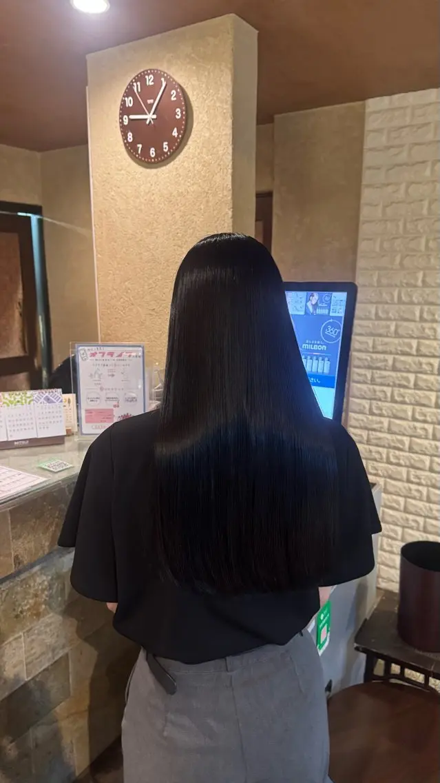 ロング カラー 黒髪 透明感カラー ︎ ︎︎︎︎︎ あいりのヘアスタイル