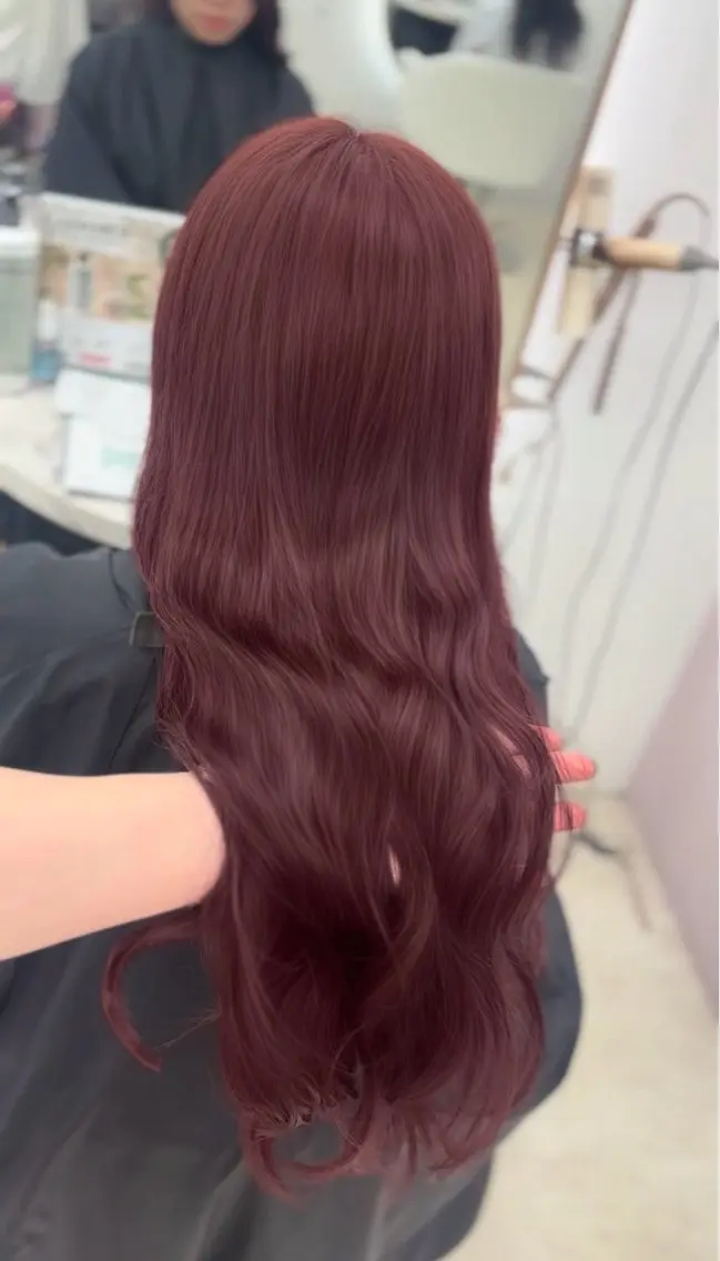 ロング カラー ヘアカラー トリートメント ayano/レイヤー /ピンク/ラベンダーのヘアスタイル