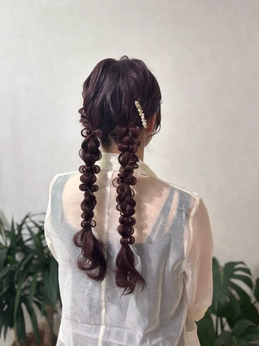 ロング ヘアアレンジ ヘアセット ヘアセットサロン /上坪愛美のヘアスタイル