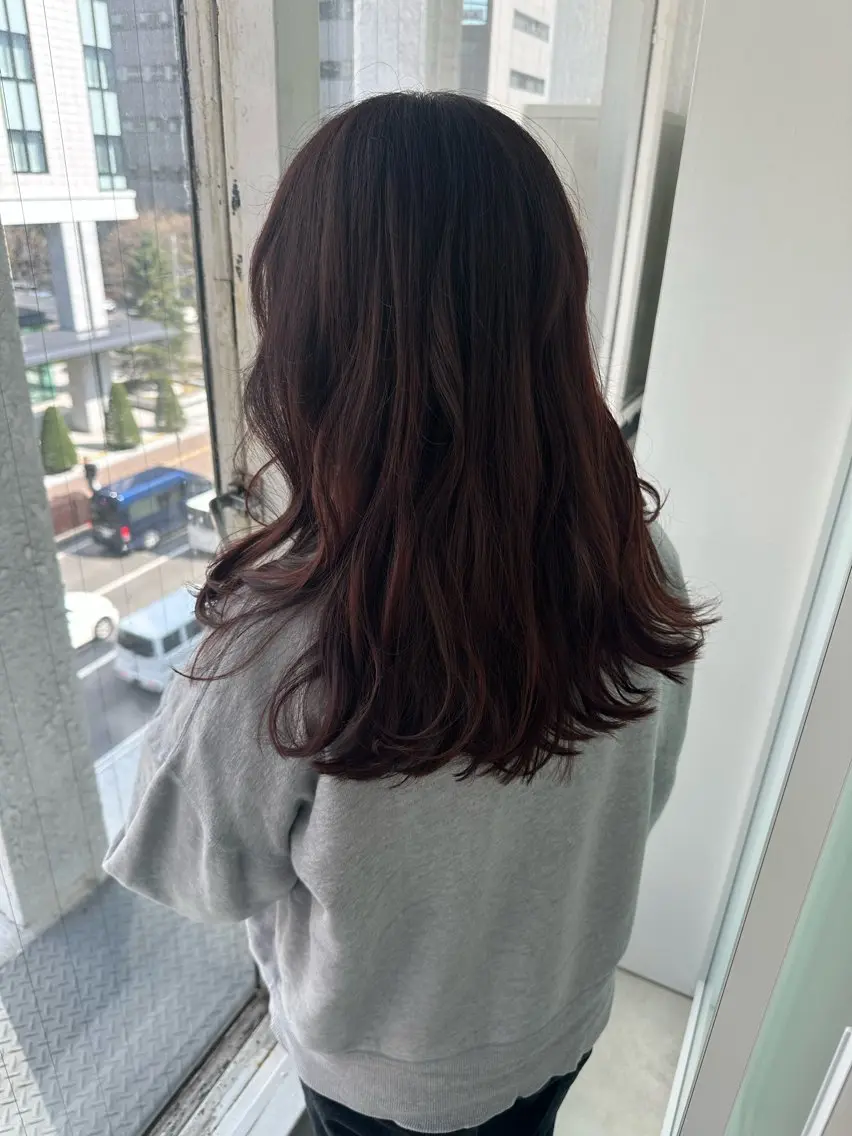 セミロング カラー カット ヘアカラー トリートメント レイヤー/ナチュラル 💐nao.のヘアスタイル