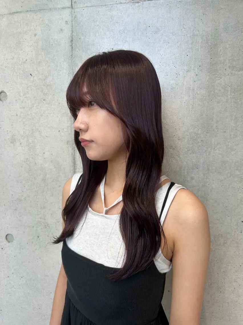 ロング カラー ヘアアレンジ ヘアカラー トリートメント ボブ艶モテカラー🫧 カリンのヘアスタイル
