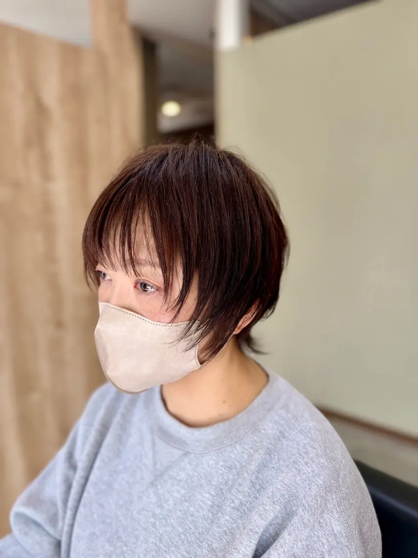 ミディアム カラー ボブ くびれヘア くせ毛 レイヤーカット ウルフカット 髪質改善✨艶カラー MASAYAのヘアスタイル