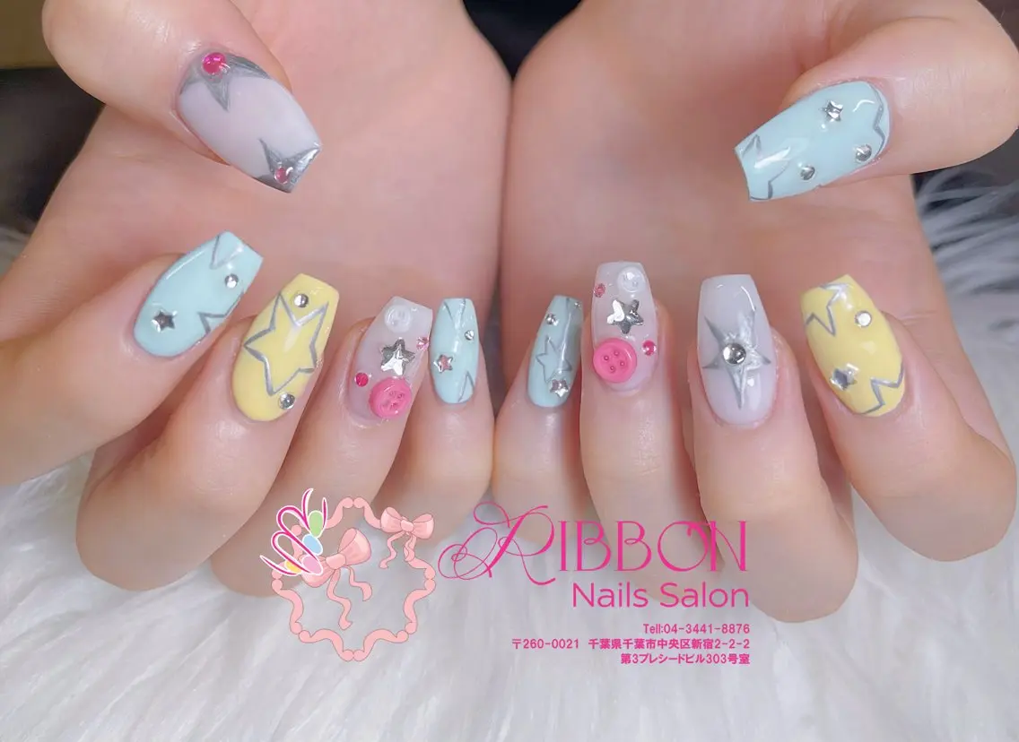ネイル フットネイル フレンチネイル ジェルネイル マグネットネイル 持ち込み ハンドネイル Ribbonnail salonのネイルデザイン
