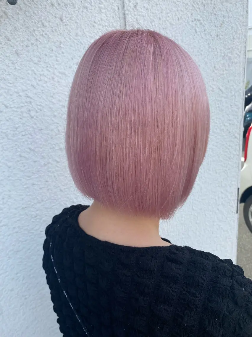 カラー ピンクカラー ヘアカラー トリートメント SET-UP りこ🧸のヘアスタイル
