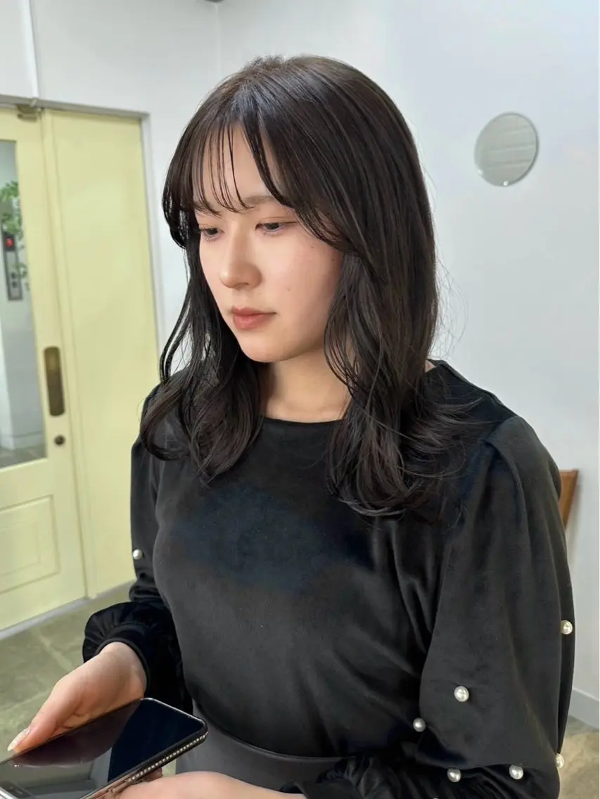 セミロング カラー ブラウンカラー ダークブラウン カット ヘアカラー 四日市/レイヤー /似合わせカットのヘアスタイル