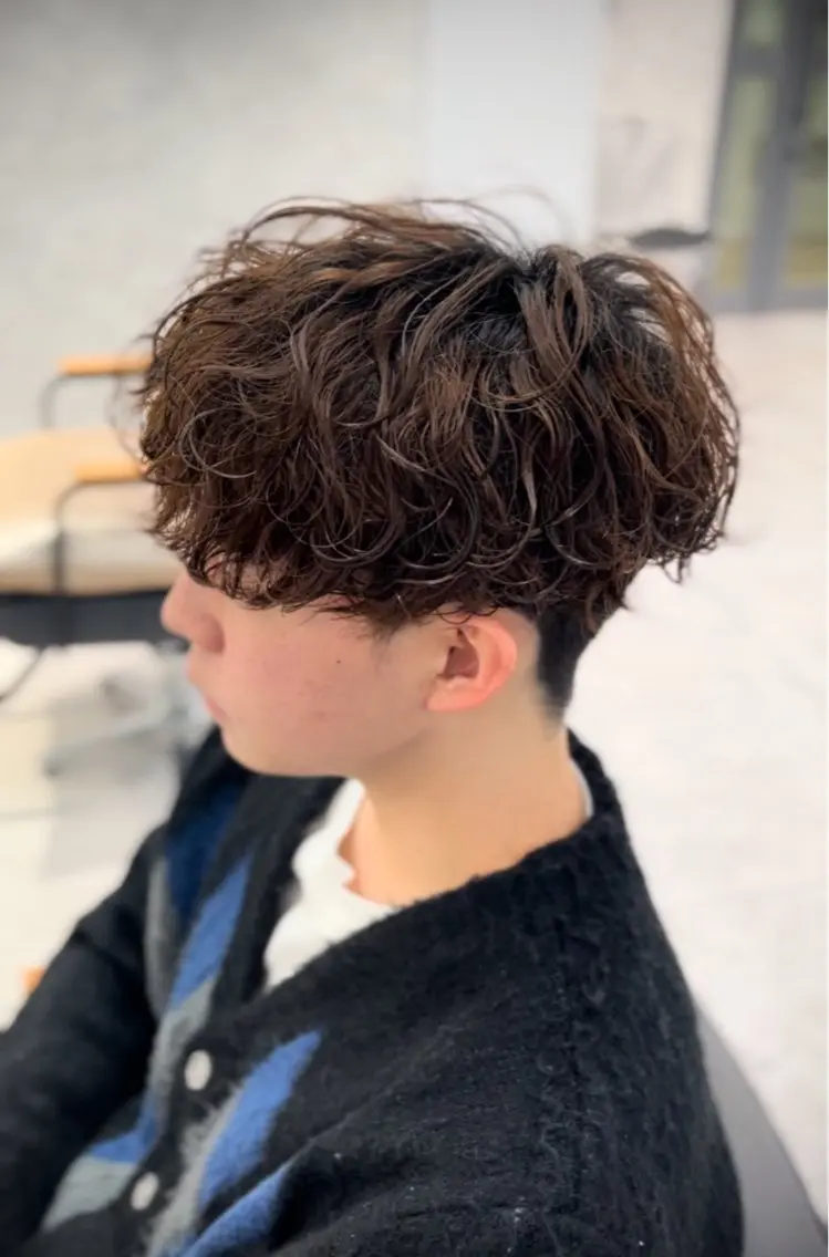 【🔥minimoメンズパーマ限定価格🔥】波パーマ/波巻き/波打ち+カット+ヘアセットの写真
