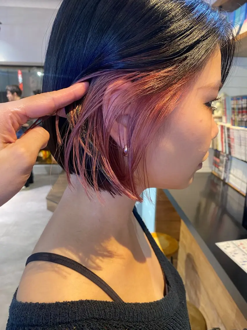 ショート カラー ブリーチ カット ヘアカラー トリートメント scene. haraのヘアスタイル