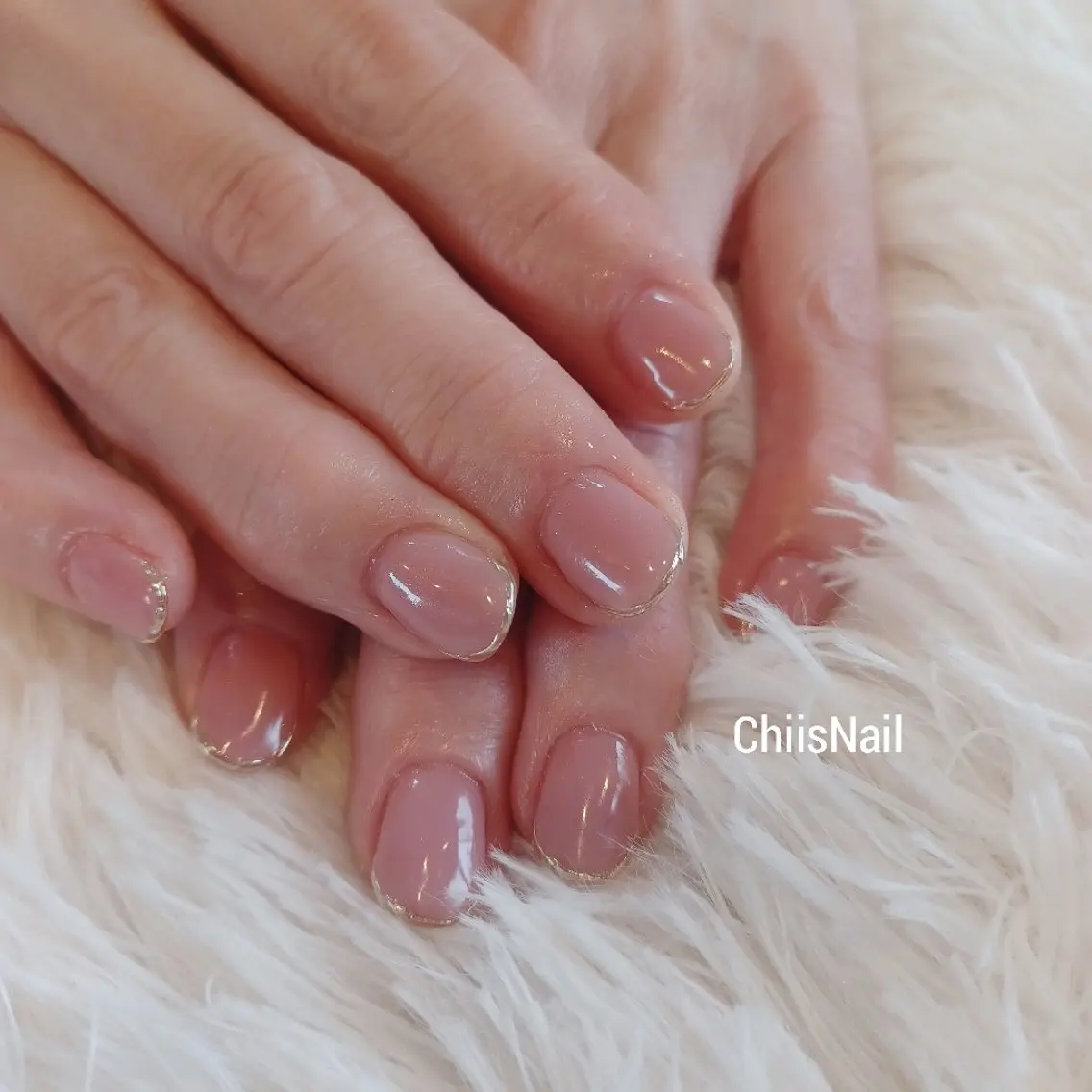 ネイル ミラーネイル ショートネイル ChiisNail チィズネイルのネイルデザイン