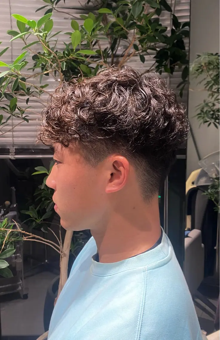 パーマ メンズ メンズパーマ スペインカール stair:case 🌱Fuka🌱🦖のヘアスタイル