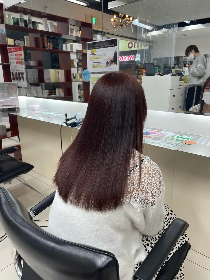 ロング カラー ヘアカラー トリートメント 🎀ゆい🎀 髪質改善カラー🎀のヘアスタイル
