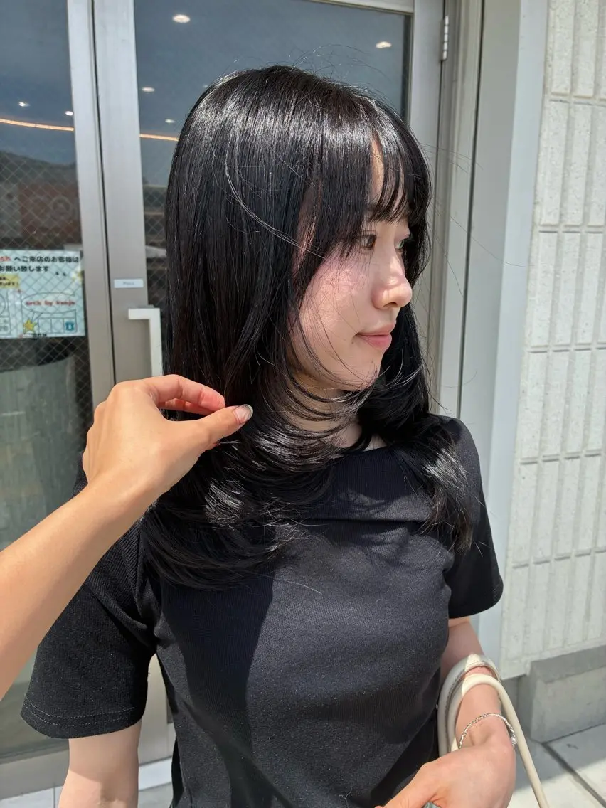 セミロング カラー カット ヘアカラー 🐌✨パーマ/ 暖色/あやねのヘアスタイル