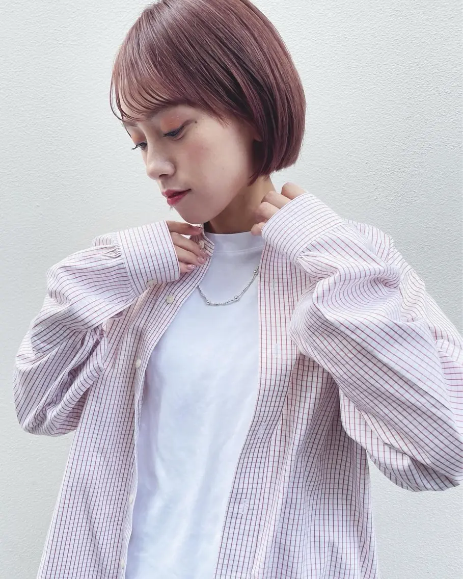 ショート カラー カット ヘアカラー トリートメント 嶋佐 昌大 シマサマオのヘアスタイル