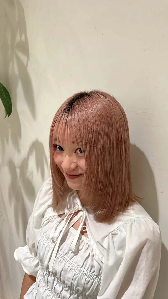 ミディアム 顔周りカット レイヤーカット good day 淵上 涼花のヘアスタイル