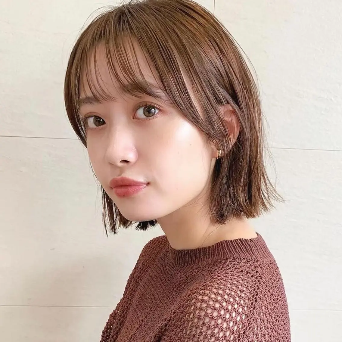 ミディアム カラー 🌱小顔ヘア/ボブ ミディアム/双葉🌱のヘアスタイル