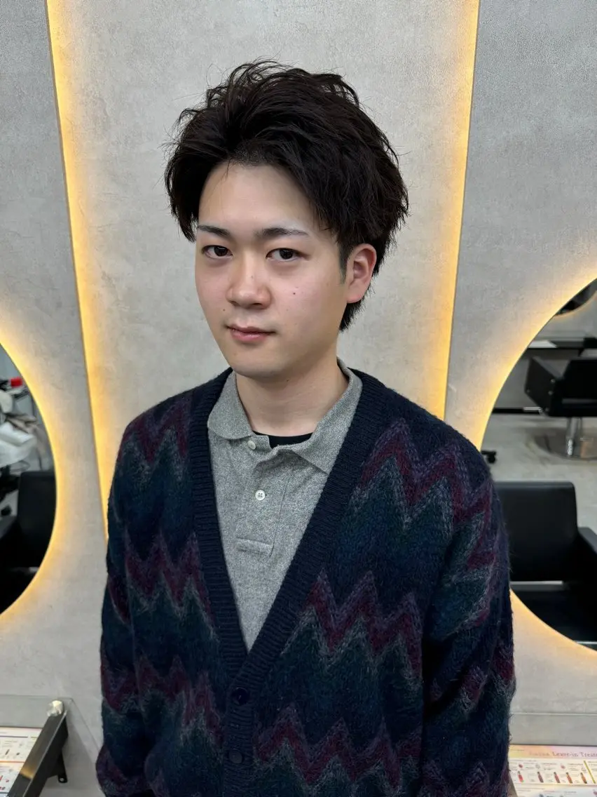 ショート メンズ カット ケアブリーチ🌺 透明感🪽‪とわのヘアスタイル