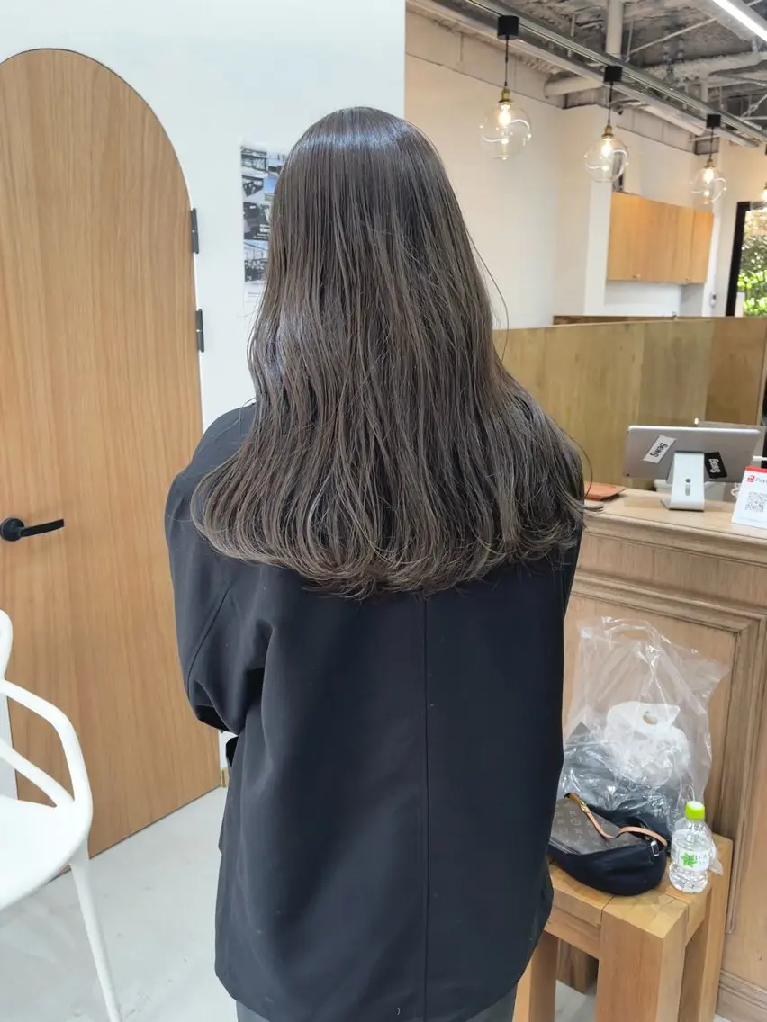 ロング カラー ヘアアレンジ ブリーチ ダブルカラー ブリーチなしカラー ena/ブリーチなし 透明感・レイヤー🎀のヘアスタイル