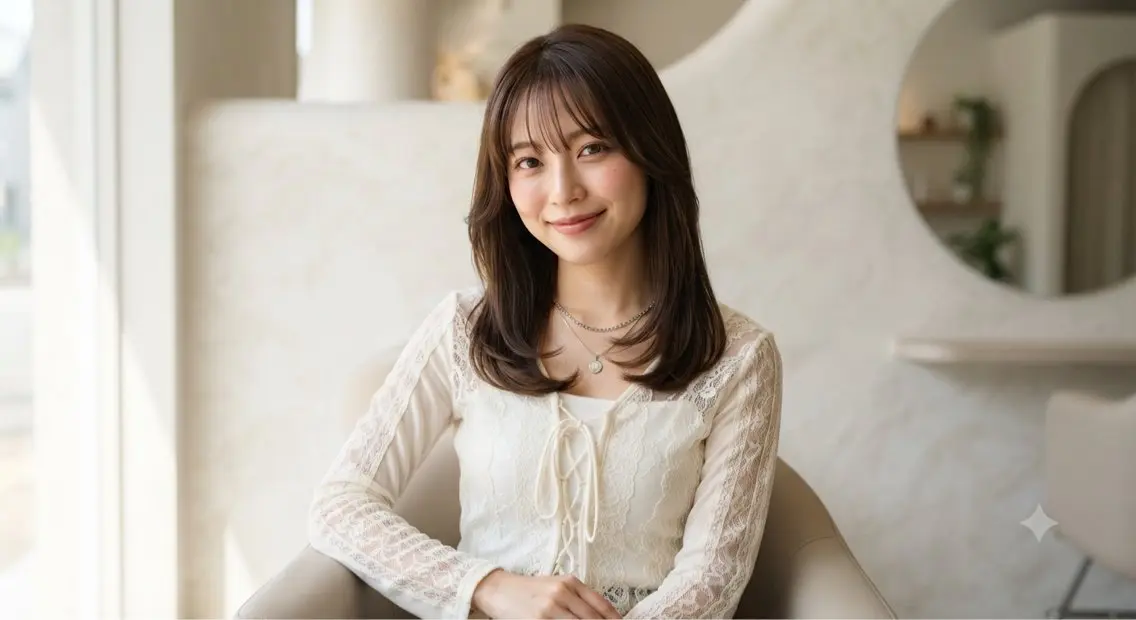 ミディアム カット 村山 豪歩のヘアスタイル