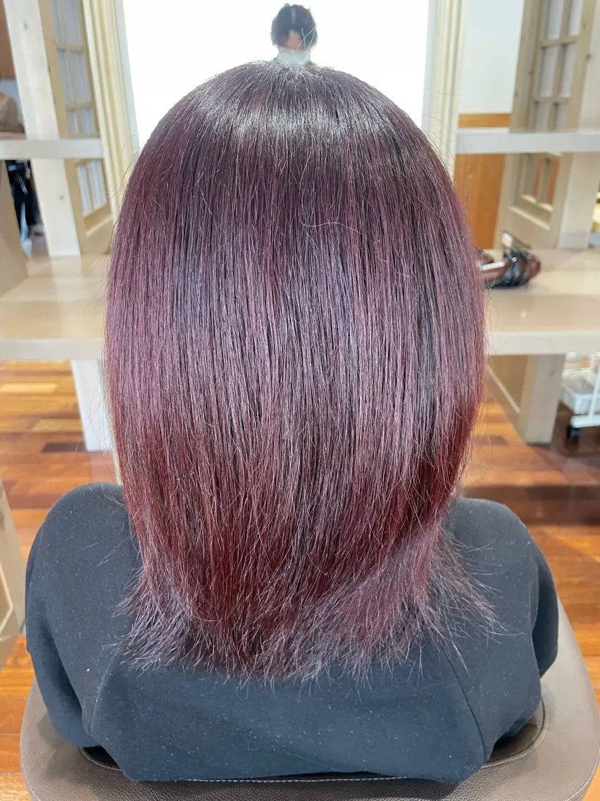 カラー ブリーチ ブリーチなしカラー ピンクカラー 生駒 隼輝のヘアスタイル