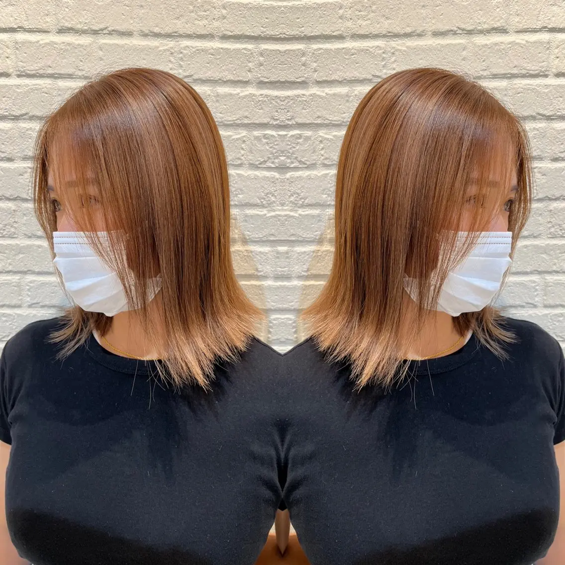 ショート バレイヤージュ ボブ🌈ナツヤのヘアスタイル