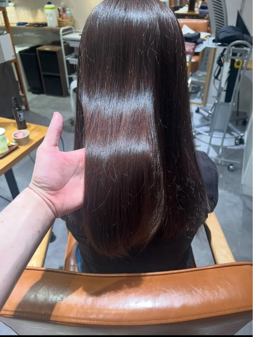 ロング カラー ブラウンカラー ラベンダーカラー カット ヘアカラー 笠原 裕貴のヘアスタイル