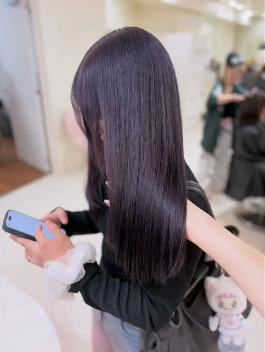 カラー ヘアカラー トリートメント ベージュ・ラベンダー カラー🎀りりのヘアスタイル