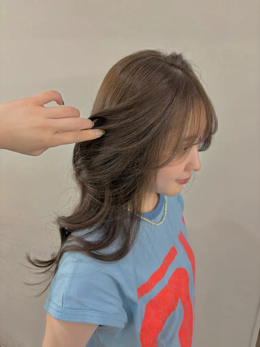 カラー ベージュカラー 透明感カラー ミント ミントベージュ 山西 真奈のヘアスタイル
