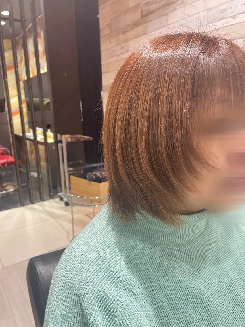 ショート カラー ブラウンカラー ボブ 顔周りカット レイヤーカット 森本 梨水のヘアスタイル