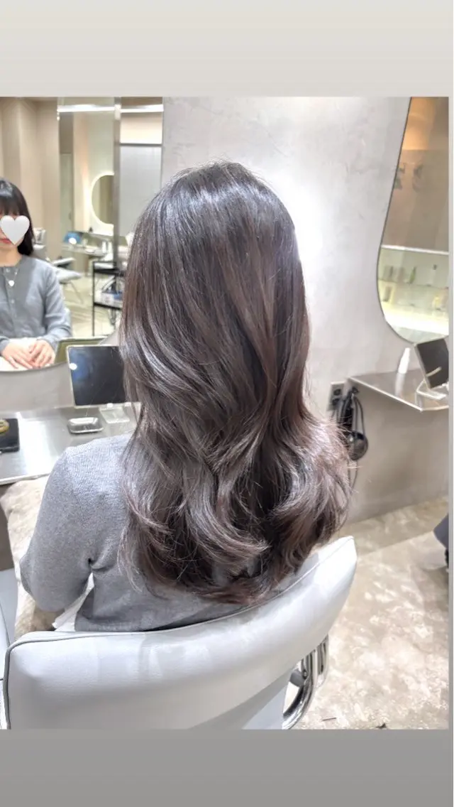 ロング レイヤーカット カット コトネ🫧 韓国風レイヤーカットのヘアスタイル